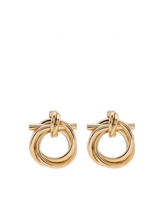 Earrings Ferragamo de color Metallic