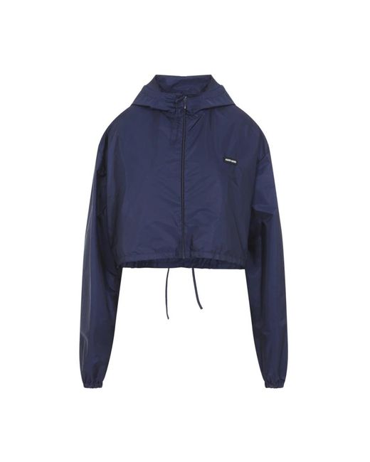 Miu Miu Technische Windbreaker in het Blue
