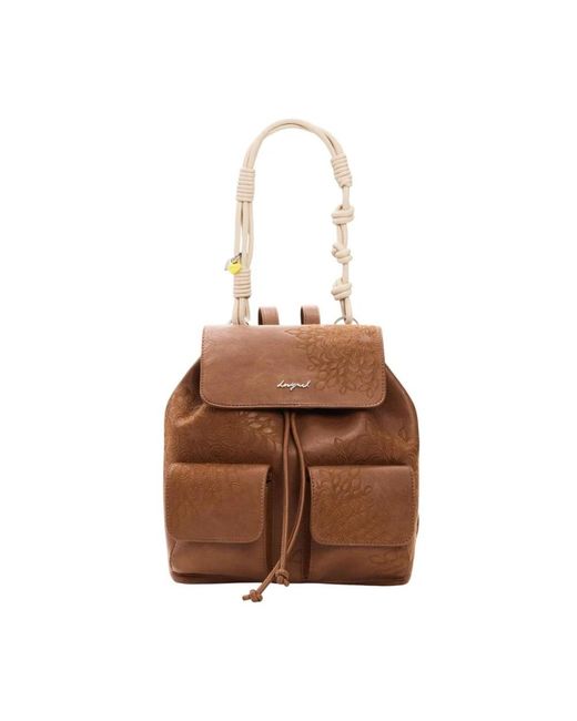 Desigual Brown Backpacks
