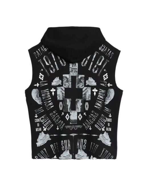 Marcelo Burlon Black Hoodies for men
