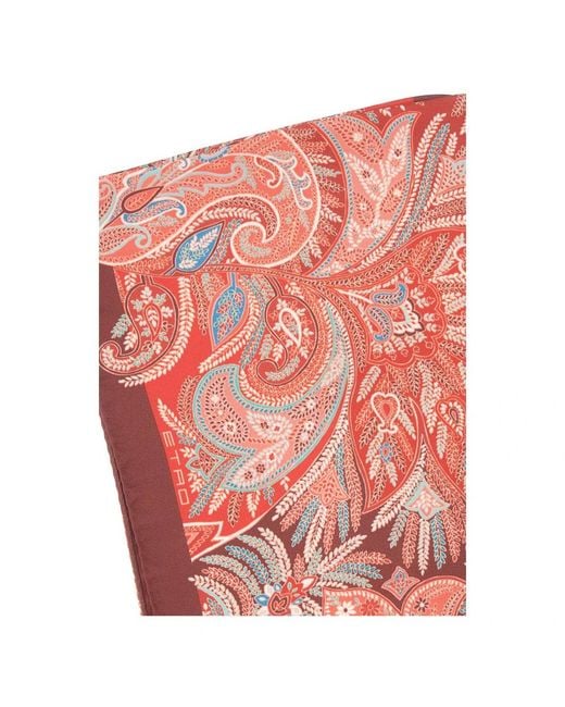 Etro Red Silk Scarves