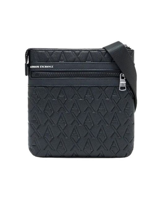 ARMANI EXCHANGE Tassen ,Zwart ,Sacoche Plate Essential Logo in het Blue voor heren