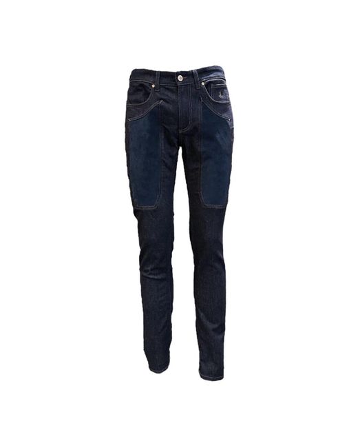 Jeans john 5 tasche toppe alcantara slim - 42 di Jeckerson in Blue da Uomo