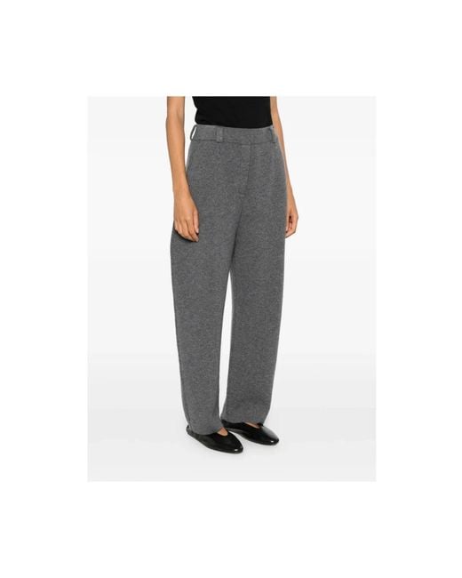 Lisa Yang Gray Wide Trousers
