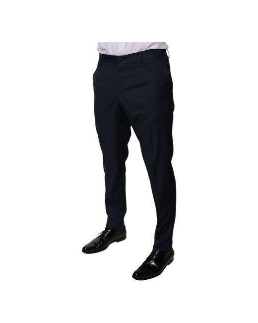 Dolce & Gabbana Blue Suit Trousers for men