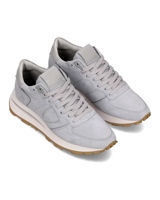 Philippe Model Schoenen ,Grijs ,Leer Trpx Haute Running in het White