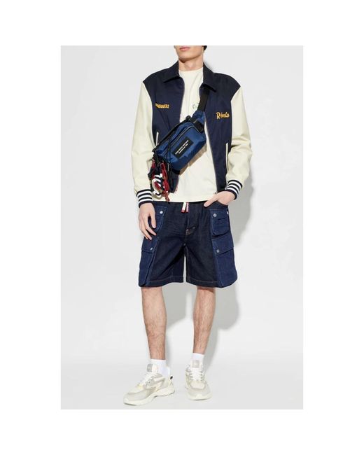 DSquared² Blue Bomber Jackets for men