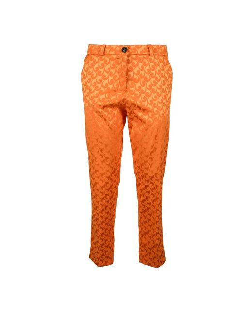 Pantaloni in poliestere ed elastan elasticizzati di Rrd in Orange