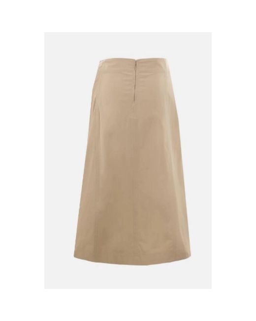 Bottega Veneta Natural Sand Co-Blend Clothing Skirts