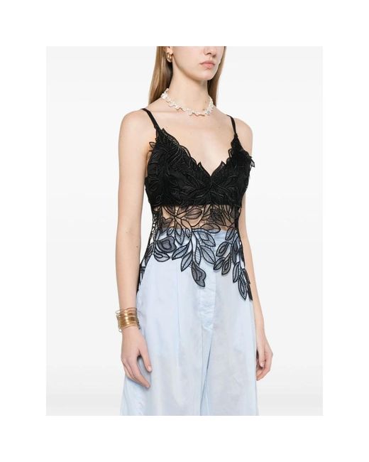 Alberta Ferretti Black Canoes And Top