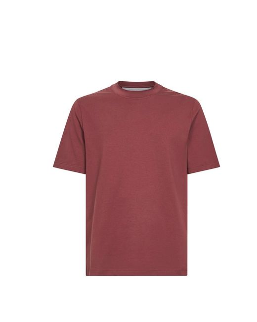 Brunello Cucinelli Red T-Shirts for men