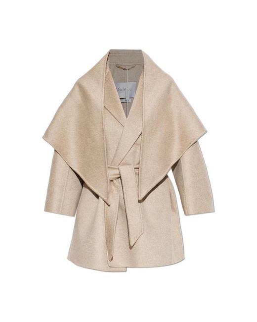 Max Mara Natural Belted Coats