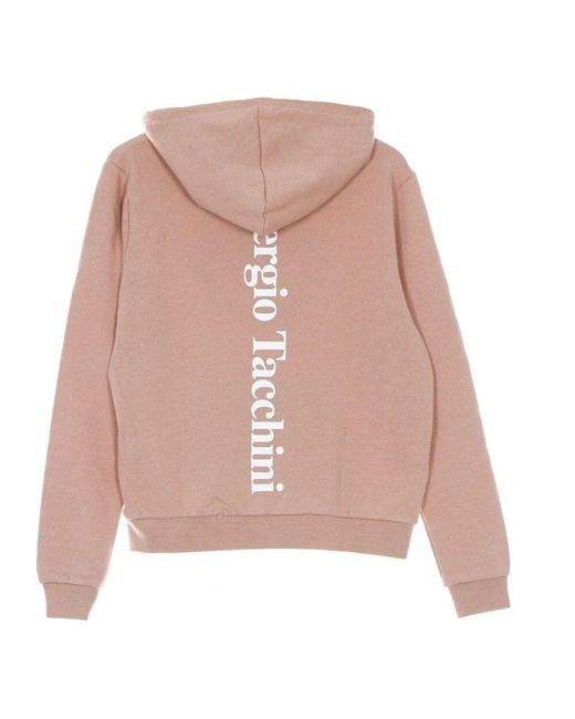 Sergio Tacchini Pink Martin Cropped Logo Damen Cropped Hoodie Mistery Rose