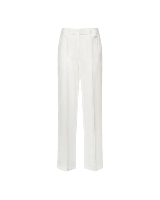 Dondup White Straight Trousers
