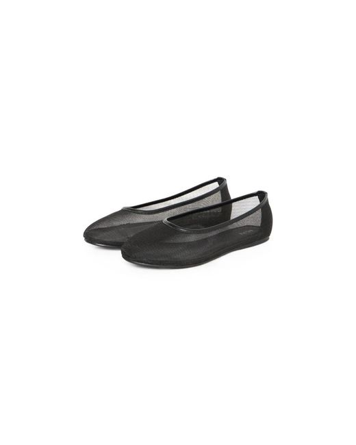 Ichi Black Ballerina Shoes