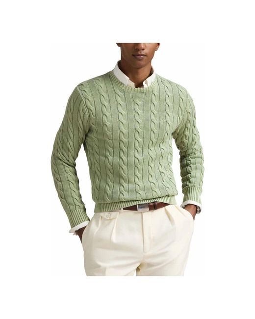 Round-Neck Knitwear Polo Ralph Lauren de hombre de color Green