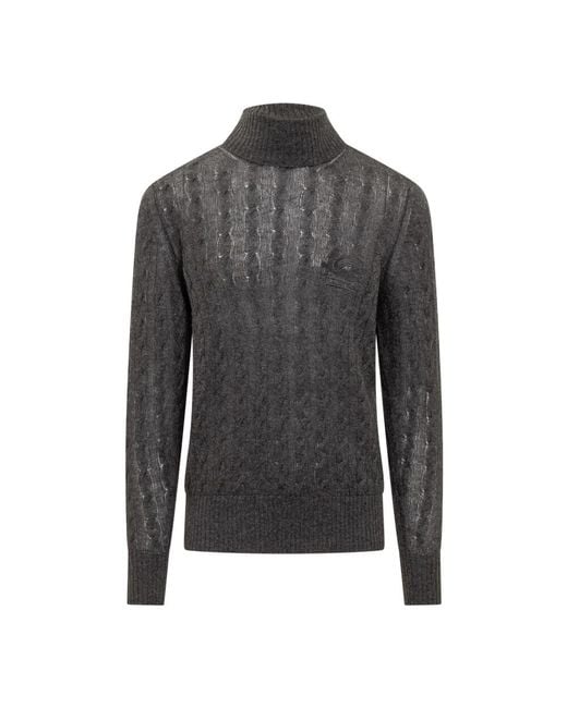 Etro Gray Turtlenecks for men