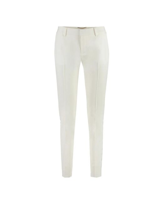 Saint Laurent White Slim-Fit Trousers