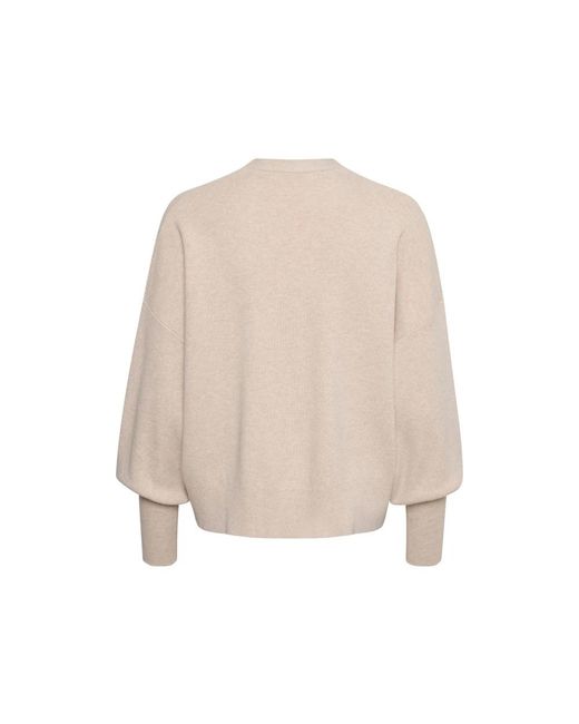 Inwear Truien & Vesten ,Katoen Vrouwelijke Vest Met V-Hals En Knopen in het Natural