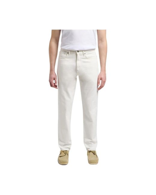 Edwin Jeans ,Wit ,Katoen Biologische Cosmos Broek in het White voor heren