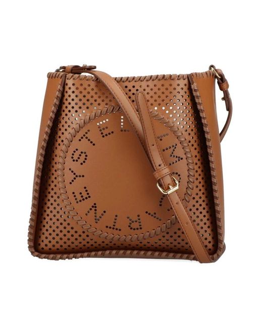 Stella McCartney Brown Braune Schultertasche Mit Magnetverschluss
