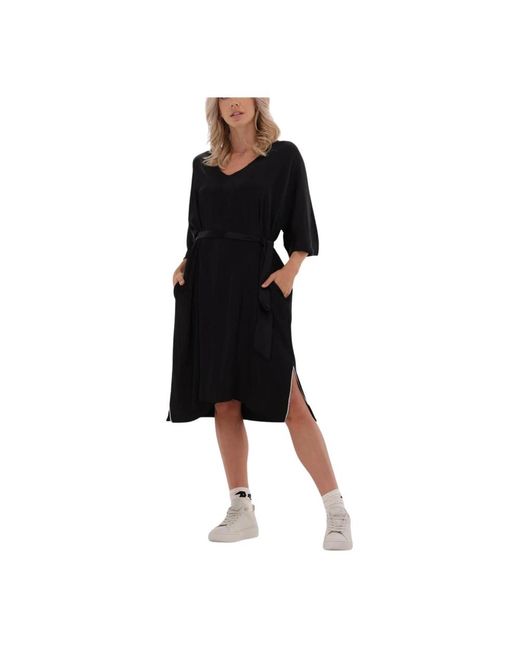 10Days Kleedjes ,Zwart ,Kimono Tunic Jurk Zwart in het Black