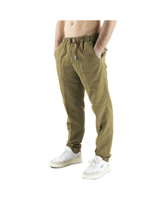White Sand Green Sweatpants for men