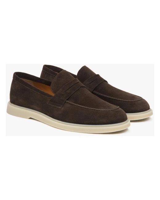 ESTRO Black Loafers for men
