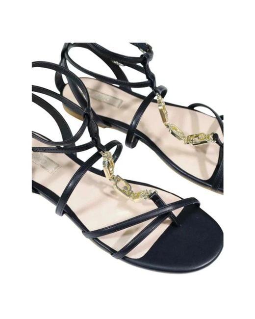 Liu Jo Black Flat Sandals