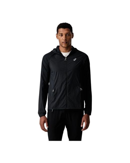 Asics Road Packable Jacket in het Black voor heren