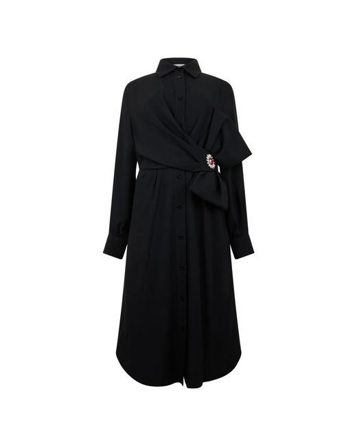 Moschino Midi Overhemdjurk in het Black