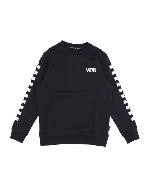 Vans Hoodies & Sweatvesten ,Zwart ,Katoen Exposition Check Crew Neck Sweatshirt in het Blue voor heren