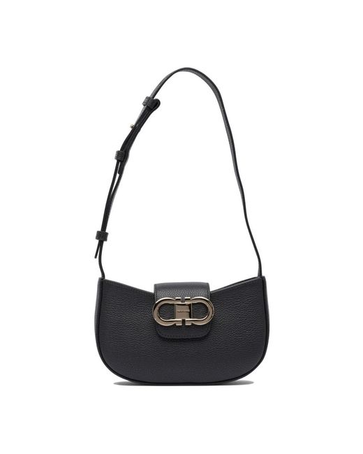 Ferragamo Black Shoulder Bags