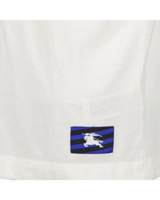 Burberry Kurzarm baumwoll t-shirt in White für Herren
