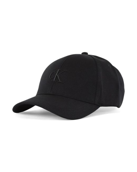 Calvin Klein Baumwollbestickte logo-kappe in Black für Herren