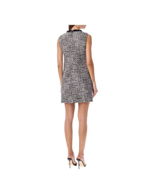 Self-Portrait Gray Short Dresses