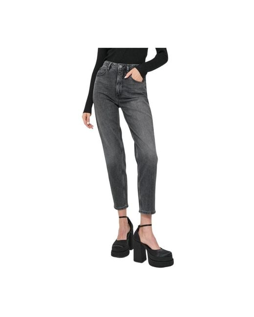 Guess Cropped Jeans in het Black
