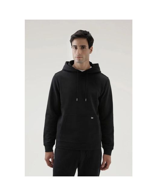 Woolrich Black Hoodies for men