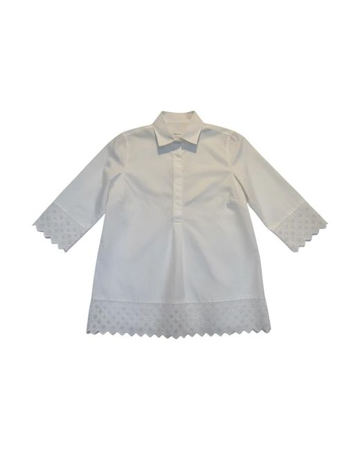 Stenstroms Overhemden ,Wit ,Katoen Stella Popover Shirt in het Gray