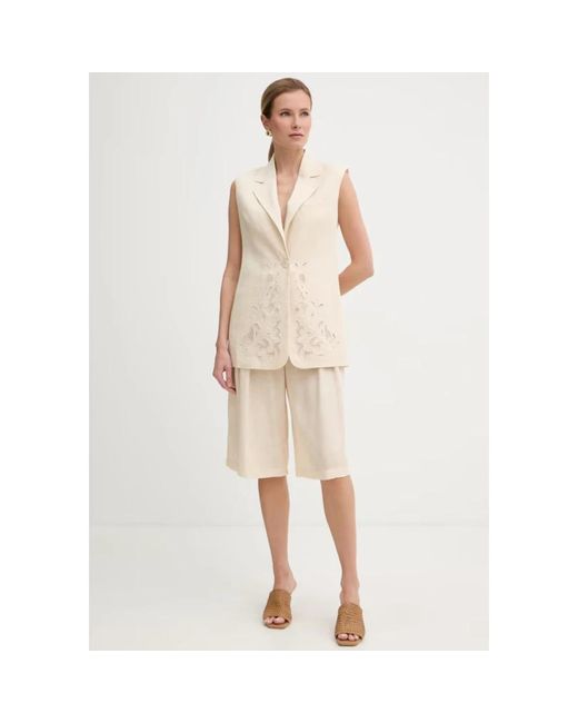 Twinset Natural Long Shorts