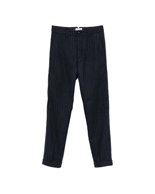 TRUE AVENUE Blue Slim-Fit Trousers