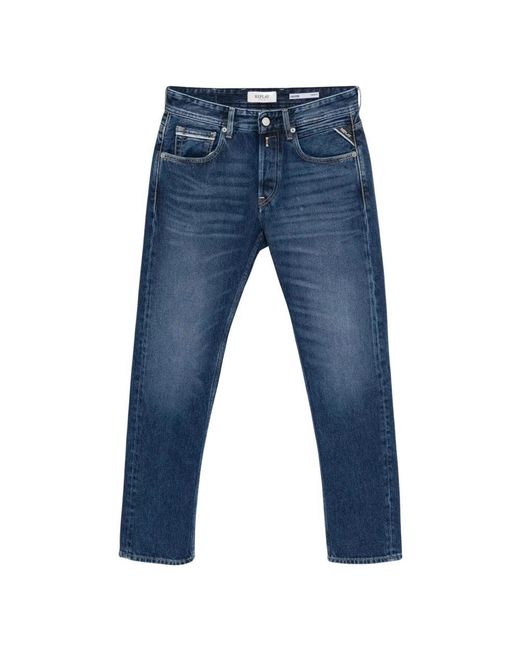 Replay Grover Straight-Fit Jeans in het Blue voor heren