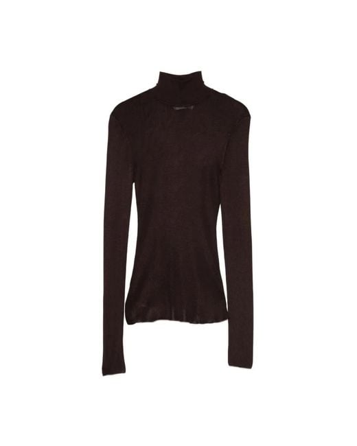 Turtlenecks Self-Portrait de color Black