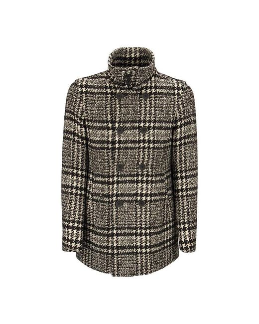 Double-Breasted Coats Herno de hombre de color Black