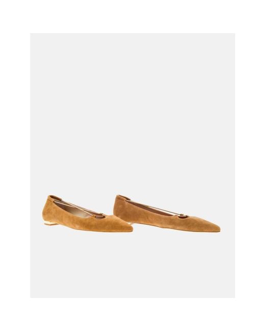 Carolina Herrera Brown Ballerinas