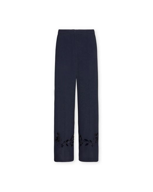 Elena Miro Wide Trousers in het Blue