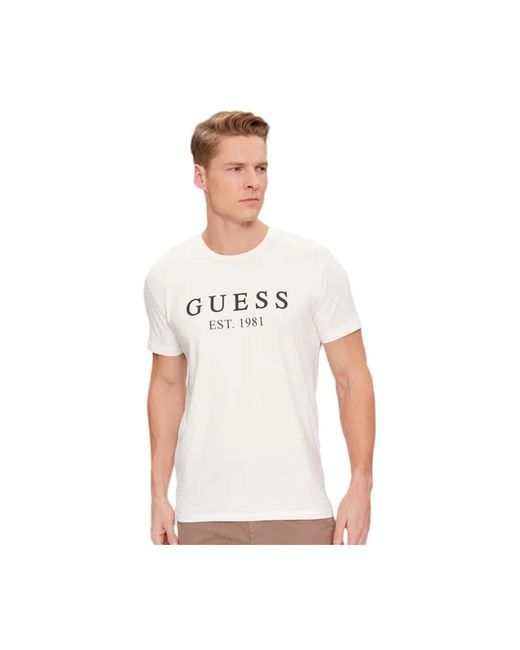 Guess T-Shirts in het White voor heren