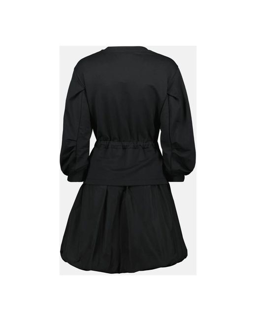 Moncler Bi-Material Jurk in het Black