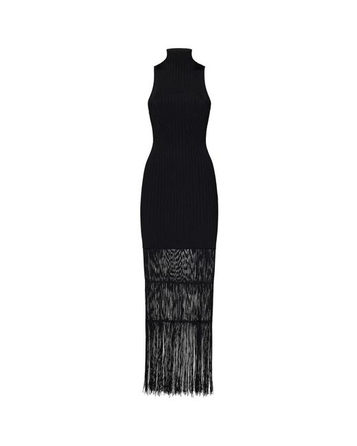 Khaite Black Knitted Dresses