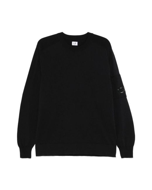 C P Company Black Round-Neck Knitwear for men